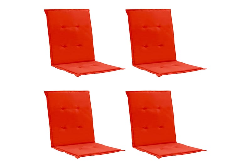 Dynor för trädgårdsstolar 4 st röd 100x50x3 cm - Röd - Utemöbler - Dynor - Sittdynor & ryggdynor utemöbler