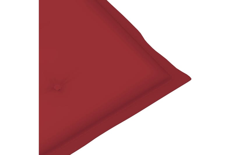 Dynor för trädgårdsstolar 4 st vinröd 120x50x4 cm - Röd - Utemöbler - Dynor - Sittdynor & ryggdynor utemöbler