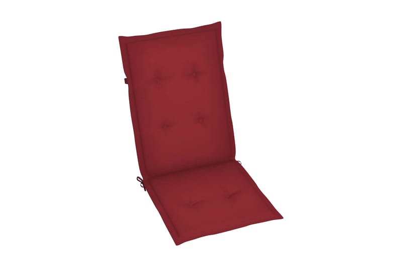 Dynor för trädgårdsstolar 4 st vinröd 120x50x4 cm - Röd - Utemöbler - Dynor - Sittdynor & ryggdynor utemöbler