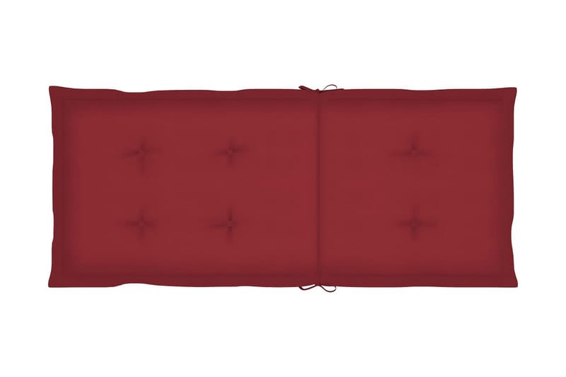 Dynor för trädgårdsstolar 4 st vinröd 120x50x4 cm - Röd - Utemöbler - Dynor - Sittdynor & ryggdynor utemöbler