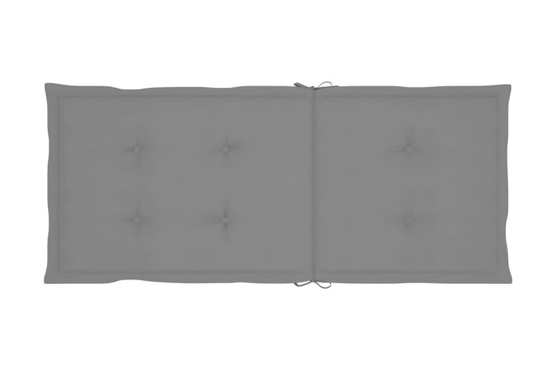 Dynor för trädgårdsstolar 6 st gr�å 120x50x4 cm - Grå - Sittdynor & ryggdynor utemöbler