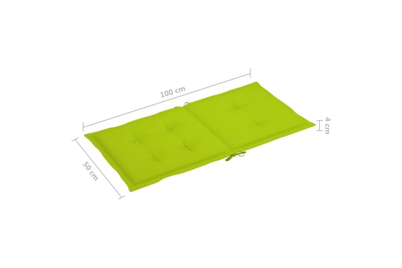 Dynor för Trädgårdsstolar 6 st ljusgrön 100x50x4 cm - Grön - Utemöbler - Utestol & trädgårdsstol - Matstol & karmstol utomhus