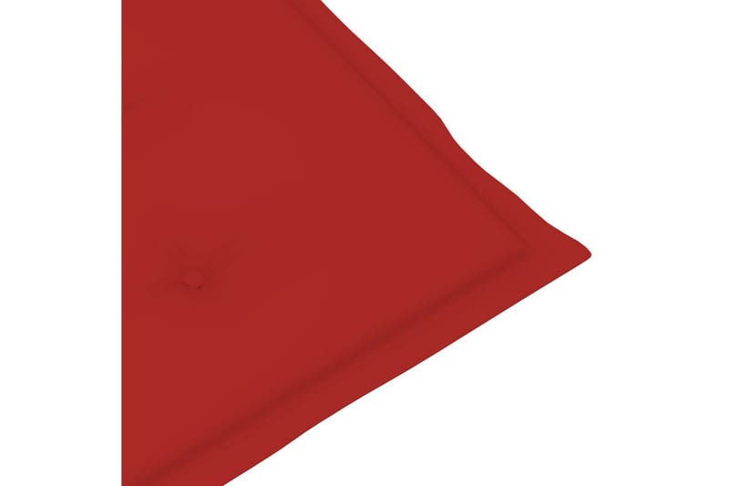 Dynor för trädgårdsstolar 6 st röd 120x50x4 cm - Röd - Utemöbler - Dynor - Sittdynor & ryggdynor utemöbler