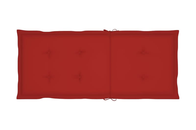 Dynor för trädgårdsstolar 6 st röd 120x50x4 cm - Röd - Utemöbler - Dynor - Sittdynor & ryggdynor utemöbler