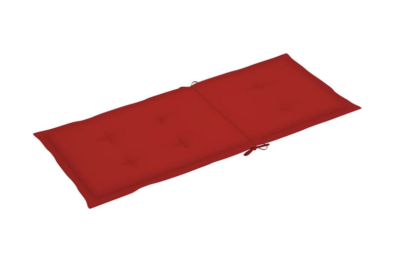 Dynor för trädgårdsstolar 6 st röd 120x50x4 cm - Röd - Utemöbler - Dynor - Sittdynor & ryggdynor utemöbler