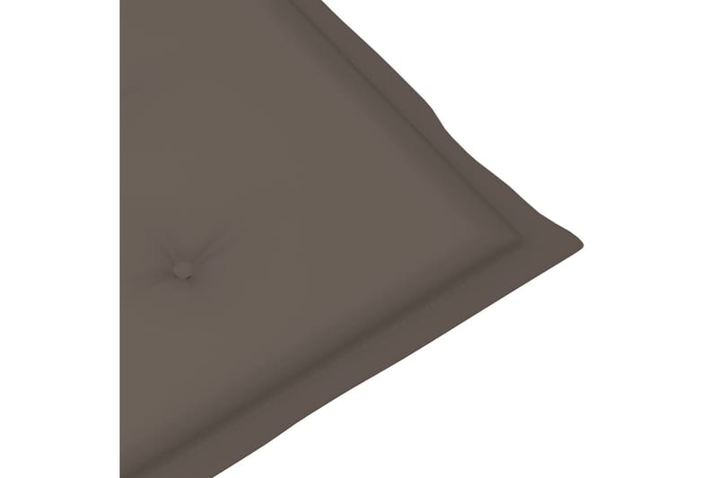 Dynor för trädgårdsstolar 6 st taupe 120x50x4 cm - Brun - Sittdynor & ryggdynor utemöbler