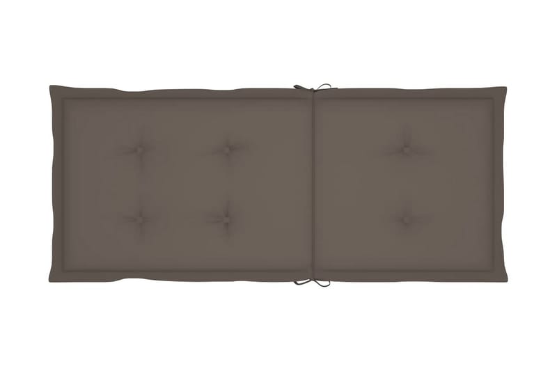 Dynor för trädgårdsstolar 6 st taupe 120x50x4 cm - Brun - Sittdynor & ryggdynor utemöbler