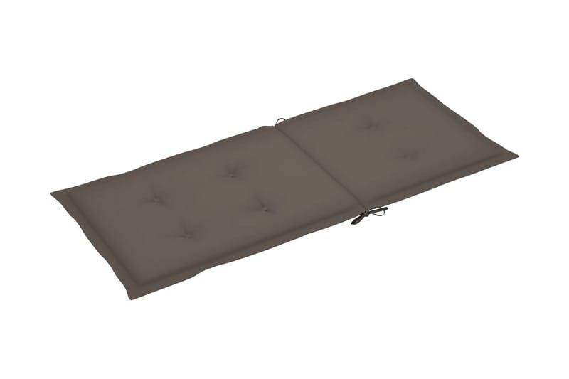 Dynor för trädgårdsstolar 6 st taupe 120x50x4 cm - Brun - Sittdynor & ryggdynor utemöbler