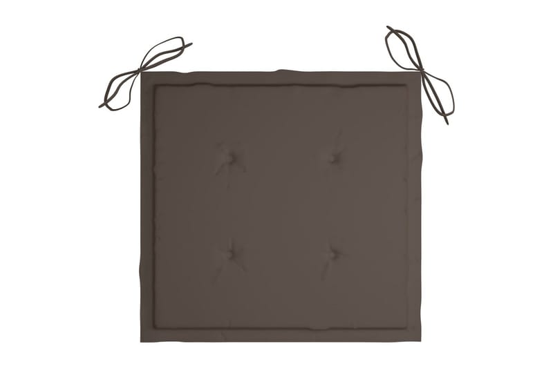 Dynor för trädgårdsstolar 6 st taupe 50x50x4 cm tyg - Brun - Sittdynor & ryggdynor utemöbler