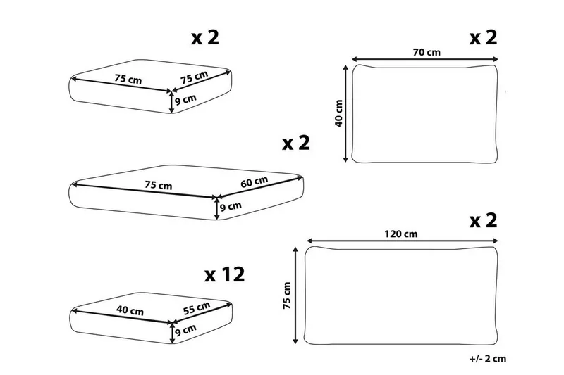Melantha Dynfodral 75x120 cm - Krämvit - Utemöbler - Dynor - Dynöverdrag & utomhusklädsel