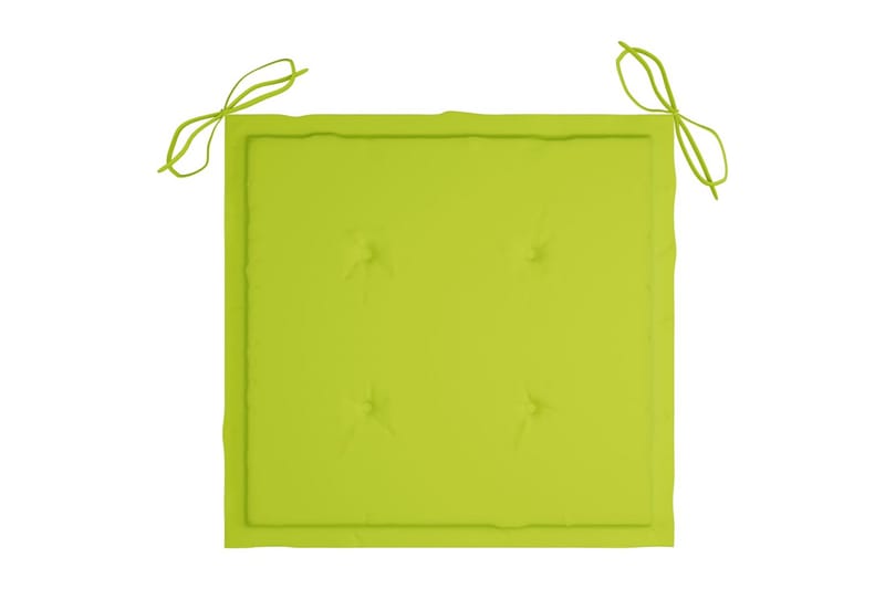 Sittdynor för trädgården 2 st ljusgrön 40x40x4 cm tyg - Grön - Utemöbler - Dynor - Sittdynor & ryggdynor utemöbler