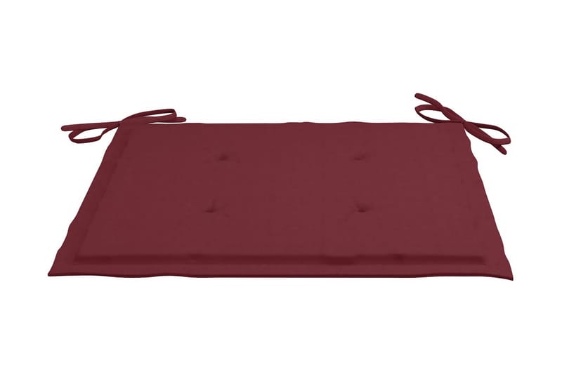 Sittdynor för trädgården 2 st vinröd 40x40x4 cm tyg - Röd - Utemöbler - Dynor - Sittdynor & ryggdynor utemöbler