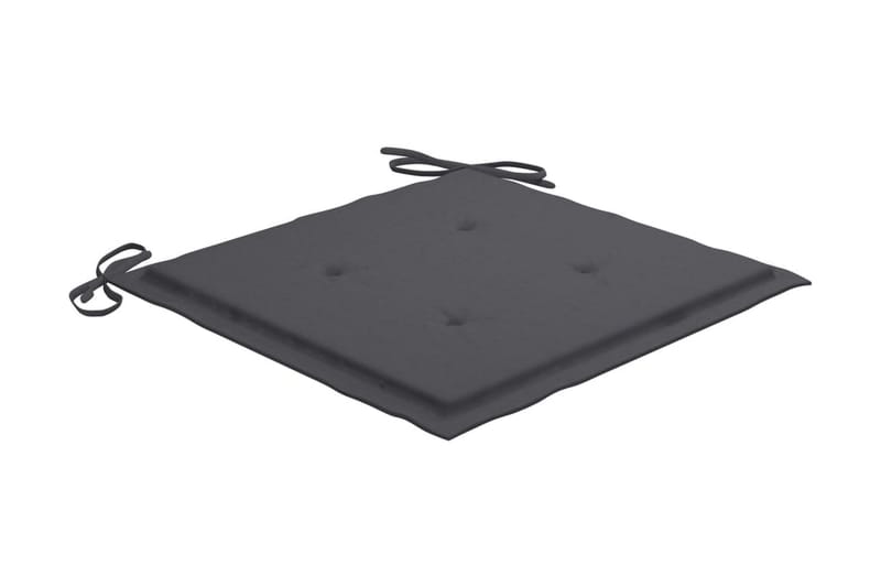 Sittdynor för trädgården 4 st antracit 50x50x4 cm tyg - Grå - Utemöbler - Dynor - Sittdynor & ryggdynor utemöbler