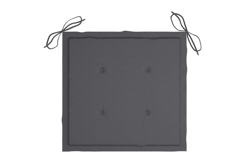Sittdynor för trädgården 4 st antracit 50x50x4 cm tyg - Grå - Utemöbler - Dynor - Sittdynor & ryggdynor utemöbler