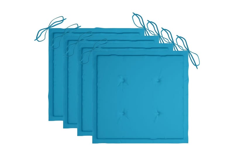 Sittdynor för trädgården 4 st kungsblå 50x50x4 cm tyg - Blå - Utemöbler - Dynor - Sittdynor & ryggdynor utemöbler