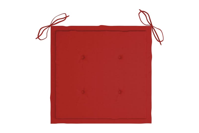 Sittdynor för trädgården 4 st röd 50x50x4 cm tyg - Röd - Utemöbler - Dynor - Sittdynor & ryggdynor utemöbler