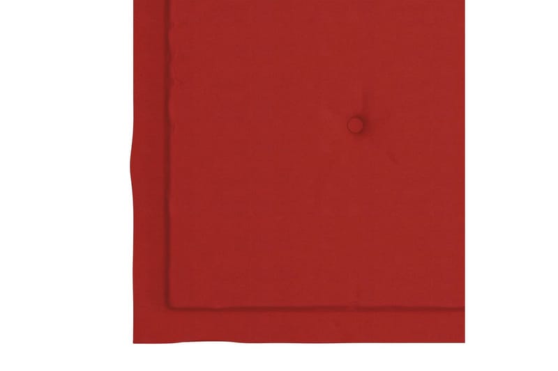 Sittdynor för trädgården 4 st röd 50x50x4 cm tyg - Röd - Utemöbler - Dynor - Sittdynor & ryggdynor utemöbler