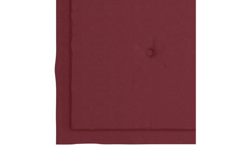 Sittdynor för trädgården 4 st vinröd 40x40x4 cm tyg - Röd - Utemöbler - Dynor - Sittdynor & ryggdynor utemöbler