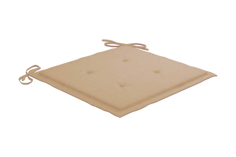 Sittdynor för trädgården 6 st beige 50x50x4 cm tyg - Beige - Sittdynor & ryggdynor utemöbler