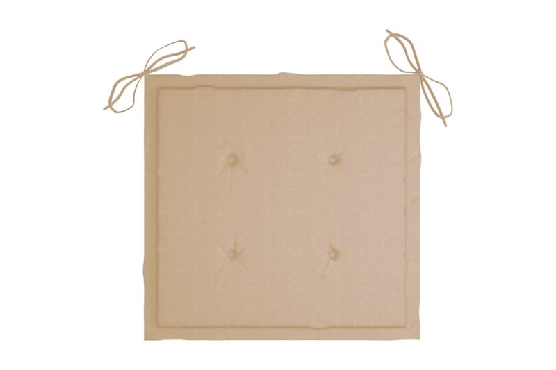 Sittdynor för trädgården 6 st beige 50x50x4 cm tyg - Beige - Utemöbler - Dynor - Sittdynor & ryggdynor utemöbler
