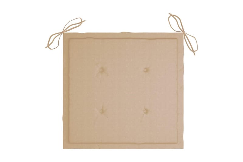 Sittdynor för trädgården 6 st beige 50x50x4 cm tyg - Beige - Sittdynor & ryggdynor utemöbler