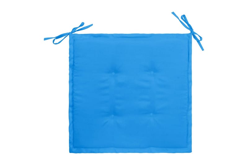 Sittdynor för trädgården 6 st blå 50x50x4 cm tyg - Blå - Utemöbler - Dynor - Sittdynor & ryggdynor utemöbler