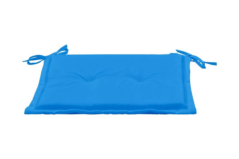 Sittdynor för trädgården 6 st blå 50x50x4 cm tyg - Blå - Utemöbler - Dynor - Sittdynor & ryggdynor utemöbler