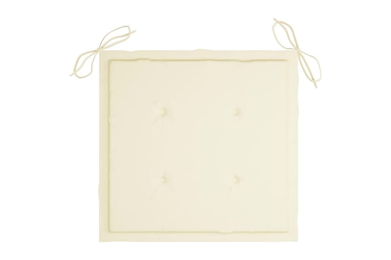 Sittdynor för trädgården 6 st gräddvit 40x40x4 cm tyg - Vit - Utemöbler - Dynor - Sittdynor & ryggdynor utemöbler