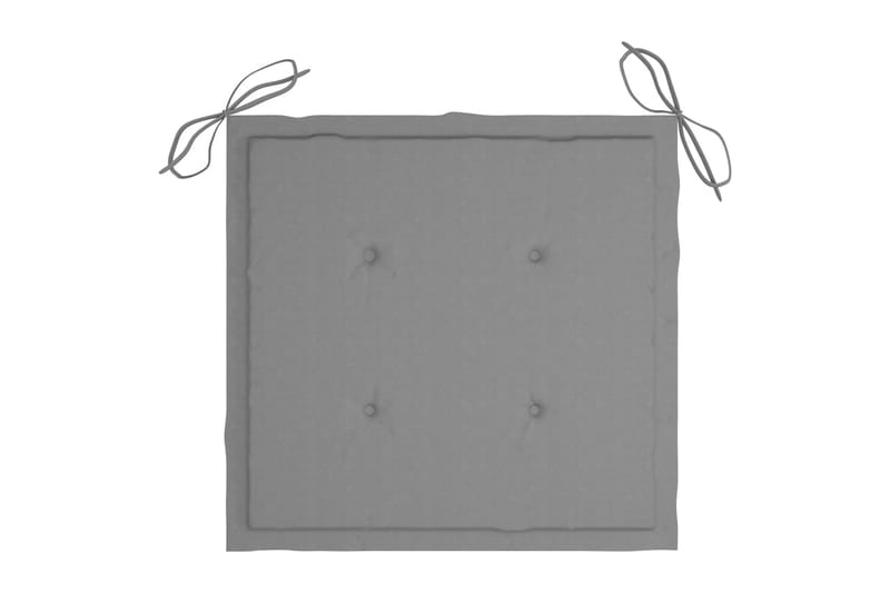 Sittdynor för trädgården 6 st grå 50x50x4 cm tyg - Grå - Utemöbler - Dynor - Sittdynor & ryggdynor utemöbler