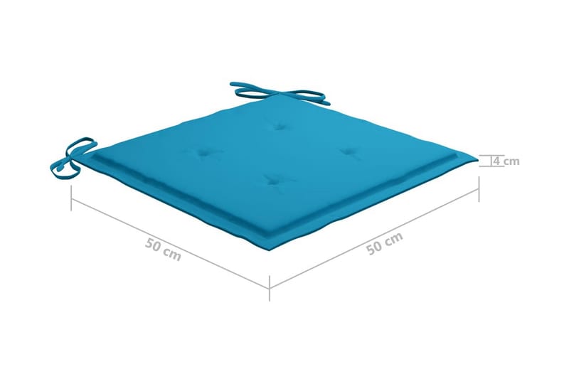 Sittdynor för trädgården 6 st kungsblå 50x50x4 cm tyg - Blå - Utemöbler - Dynor - Sittdynor & ryggdynor utemöbler