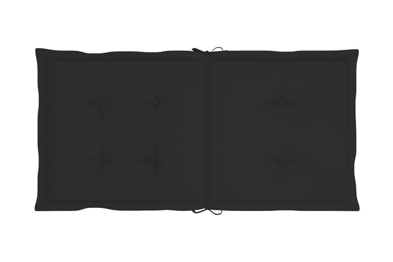 Sittdynor för trädgården 6 st svart 100x50x4 cm - Svart - Utemöbler - Dynor - Sittdynor & ryggdynor utemöbler