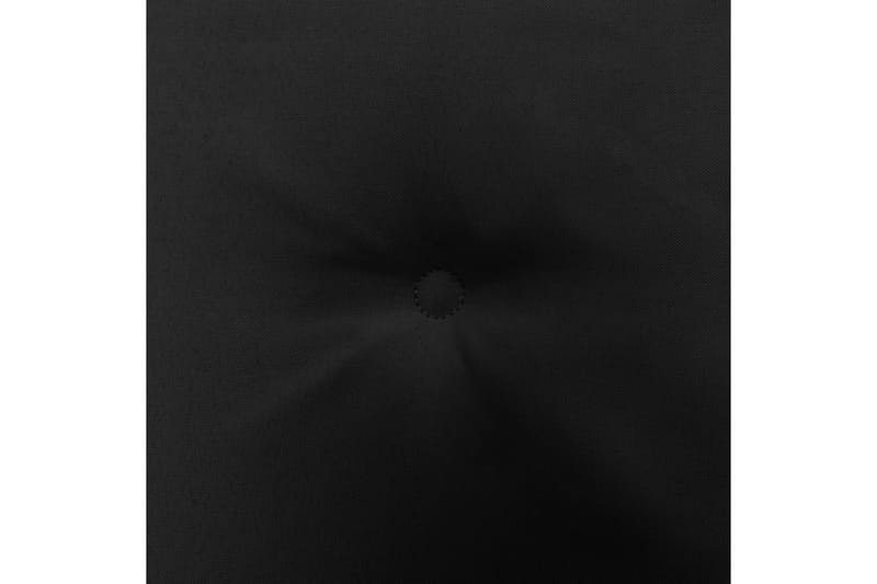 Sittdynor för trädgården 6 st svart 50x50x4 cm tyg - Svart - Utemöbler - Dynor - Sittdynor & ryggdynor utemöbler
