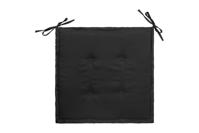 Sittdynor för trädgården 6 st svart 50x50x4 cm tyg - Svart - Utemöbler - Dynor - Sittdynor & ryggdynor utemöbler