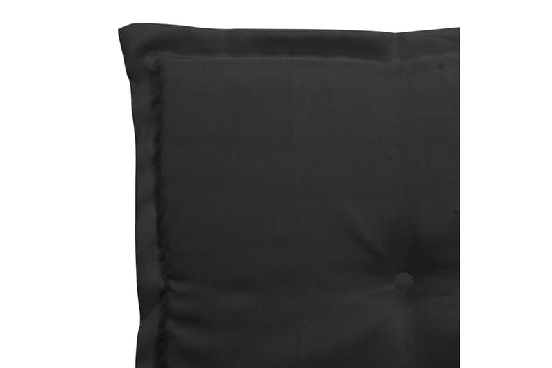 Sittdynor för trädgården 6 st svart 50x50x4 cm tyg - Svart - Utemöbler - Dynor - Sittdynor & ryggdynor utemöbler