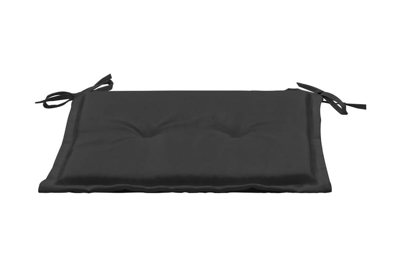 Sittdynor för trädgården 6 st svart 50x50x4 cm tyg - Svart - Utemöbler - Dynor - Sittdynor & ryggdynor utemöbler