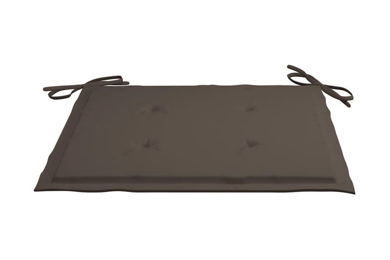 Sittdynor för trädgården 6 st taupe 40x40x4 cm tyg - Brun - Utemöbler - Dynor - Sittdynor & ryggdynor utemöbler