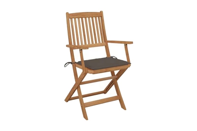 Sittdynor för trädgården 6 st taupe 40x40x4 cm tyg - Brun - Utemöbler - Dynor - Sittdynor & ryggdynor utemöbler