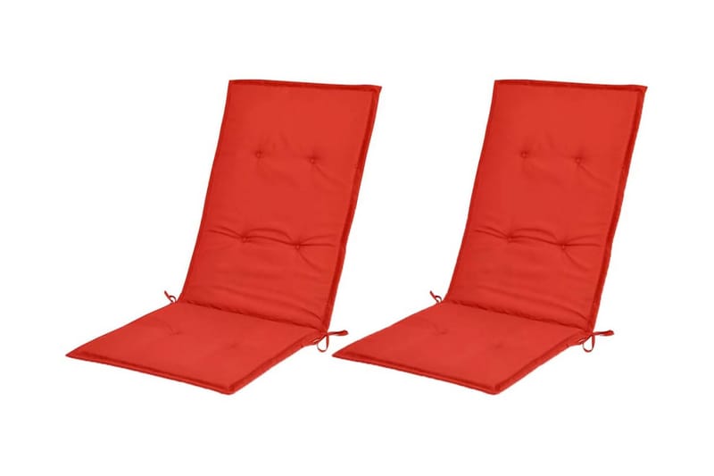 Stolsdynor för trädgården 2 st 120x50x3 cm röd - Röd - Utemöbler - Dynor - Sittdynor & ryggdynor utemöbler