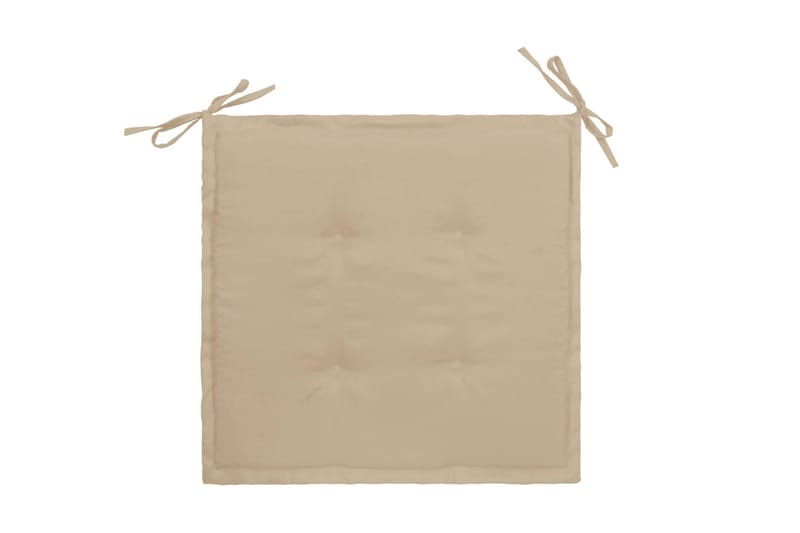 Stolsdynor för trädgården 2 st beige 50x50x3 cm - Beige - Utemöbler - Dynor - Sittdynor & ryggdynor utemöbler