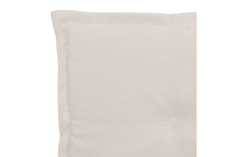 Stolsdynor för trädgården 2 st gräddvit 50x50x3 cm - Vit - Utemöbler - Dynor - Sittdynor & ryggdynor utemöbler