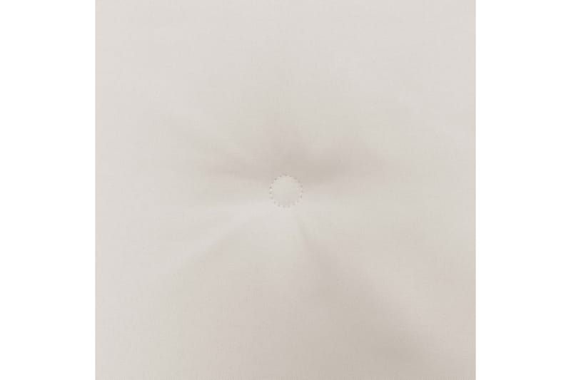 Stolsdynor för trädgården 2 st gräddvit 50x50x3 cm - Vit - Utemöbler - Dynor - Sittdynor & ryggdynor utemöbler
