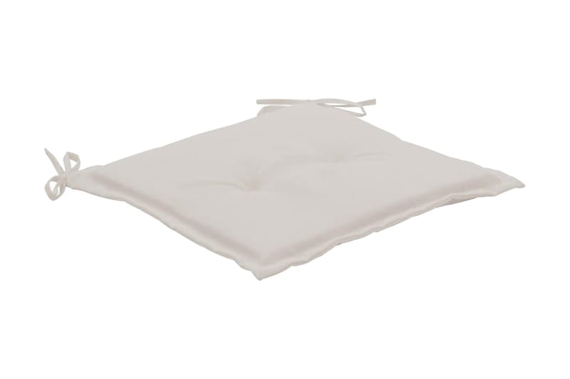 Stolsdynor för trädgården 2 st gräddvit 50x50x3 cm - Vit - Utemöbler - Dynor - Sittdynor & ryggdynor utemöbler