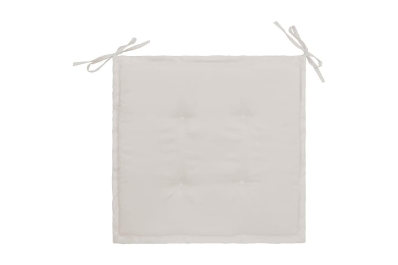 Stolsdynor för trädgården 2 st gräddvit 50x50x3 cm - Vit - Utemöbler - Dynor - Sittdynor & ryggdynor utemöbler