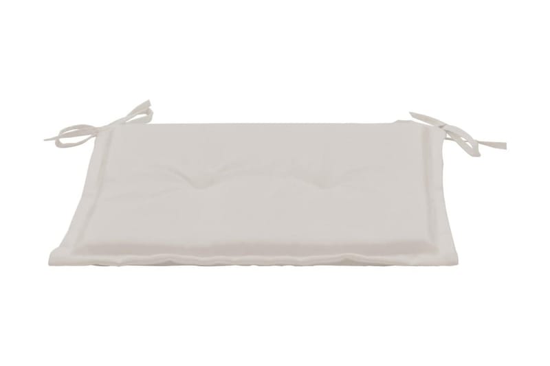 Stolsdynor för trädgården 2 st gräddvit 50x50x3 cm - Vit - Utemöbler - Dynor - Sittdynor & ryggdynor utemöbler