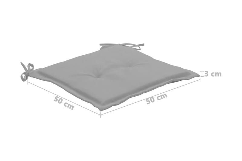 Stolsdynor för trädgården 2 st grå 50x50x3 cm - Grå - Utemöbler - Dynor - Sittdynor & ryggdynor utemöbler