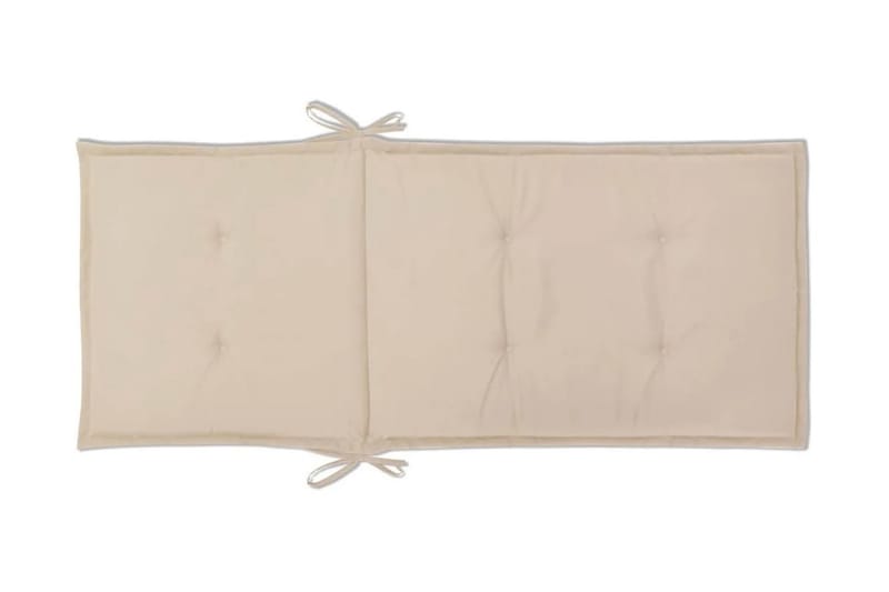 Stolsdynor för trädgården 4 st 120x50x3 cm gräddvit - Vit - Utemöbler - Dynor - Sittdynor & ryggdynor utemöbler