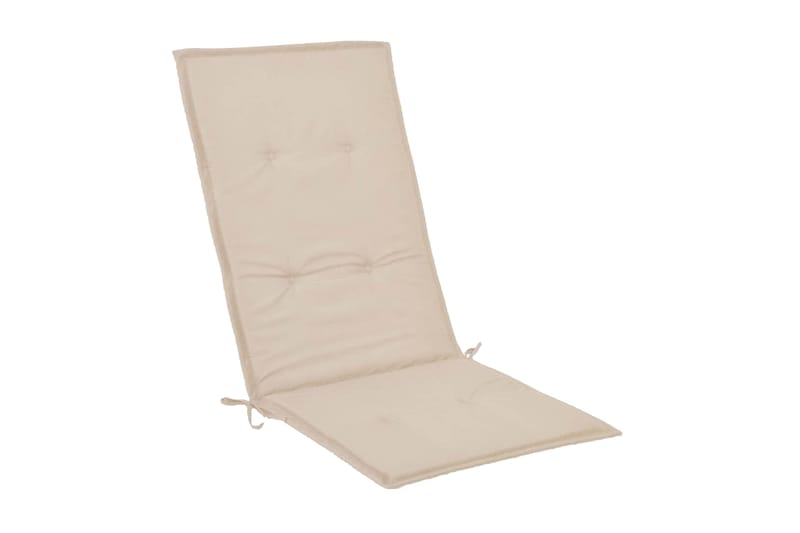 Stolsdynor för trädgården 4 st 120x50x3 cm gräddvit - Vit - Utemöbler - Dynor - Sittdynor & ryggdynor utemöbler