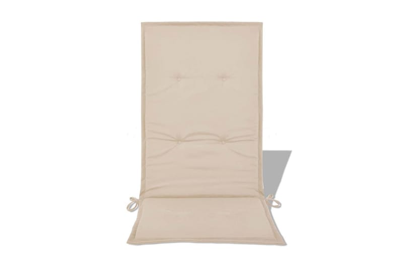 Stolsdynor för trädgården 4 st 120x50x3 cm gräddvit - Vit - Utemöbler - Dynor - Sittdynor & ryggdynor utemöbler