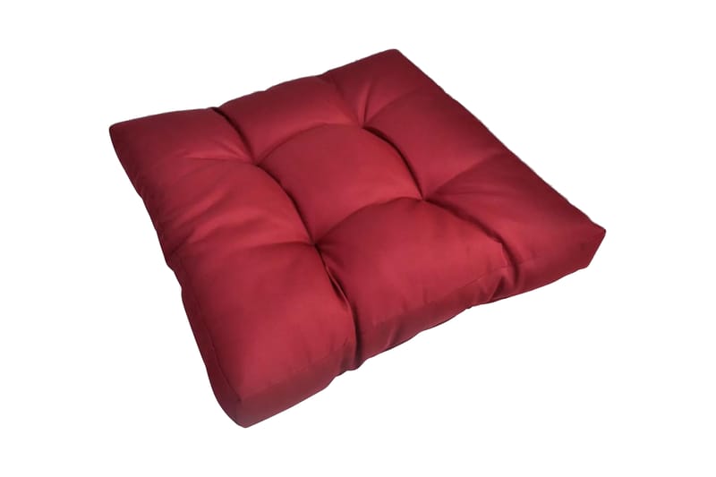 Stoppad sittdyna 60x60x10 cm vinröd - Röd - Utemöbler - Dynor - Sittdynor & ryggdynor utemöbler