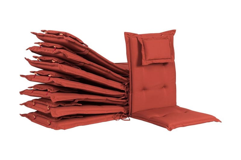 Wilhelmina Dyna till Trädgårdsstol 8-pack - Röd - Utemöbler - Dynor - Sittdynor & ryggdynor utemöbler